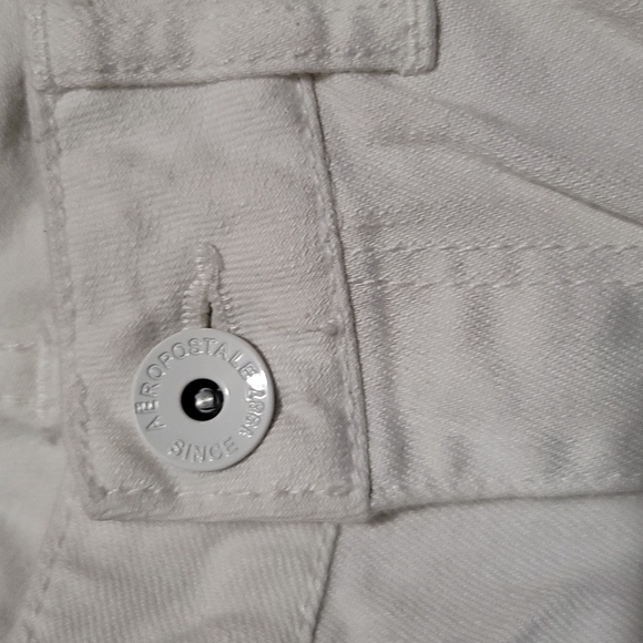 Girls White Aeropostale jeans Capri Style size 3/4 Gently Loved very clean - Picture 6 of 13